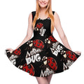 Coccinelle Maman Maman Coccinelle, Robe à col rond, Robe débardeur sans manches, Robe d'été à ourlet volanté